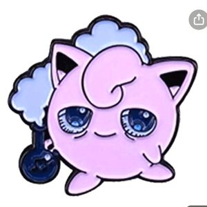 Pokemon 420 Jigglypuff puff pin, Pokebong Jigglypuff hat pin